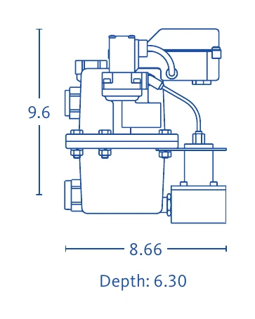 BEKOMAT 3 CO NLV — dessin technique coté