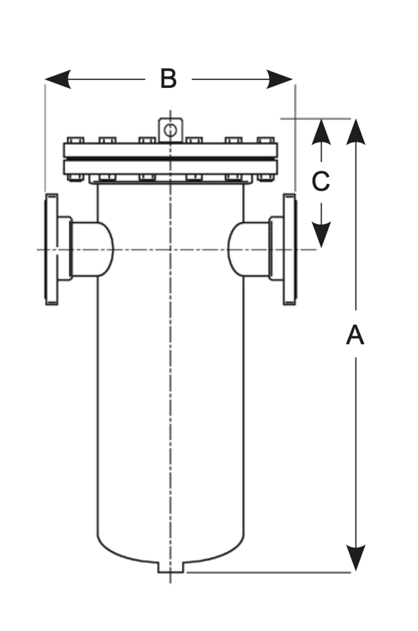 Schéma coté d’encombrement de la fiche technique