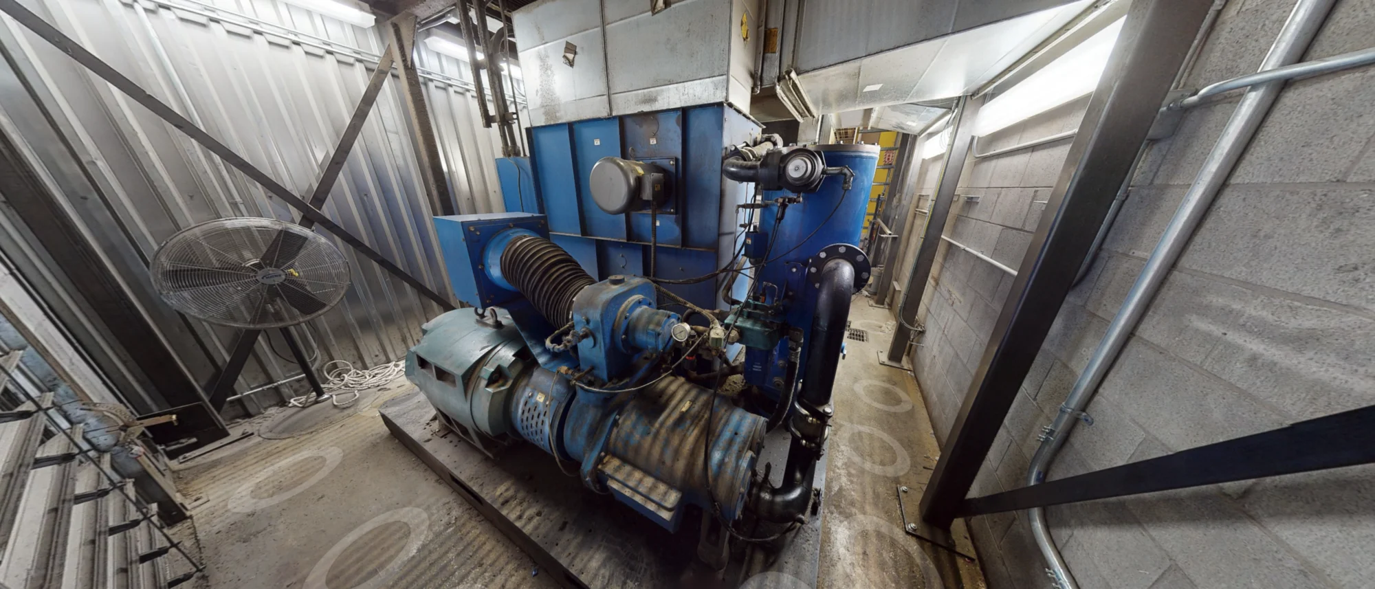 Factory compressor room — the Onyx M3 approach on site (measurement, audit, air network)